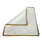 Korean Style Pre Cut Cello Wrap Sheets - White with Gold Border (100 Sheets)