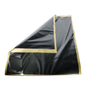 Korean Style Pre Cut Cello Wrap Sheets - Black with Gold Border (100 Sheets)
