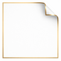 Korean Style Pre Cut Cello Wrap Sheets - White with Gold Border (100 Sheets)