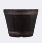 Black Oakwood Barrel Planter (34cm)
