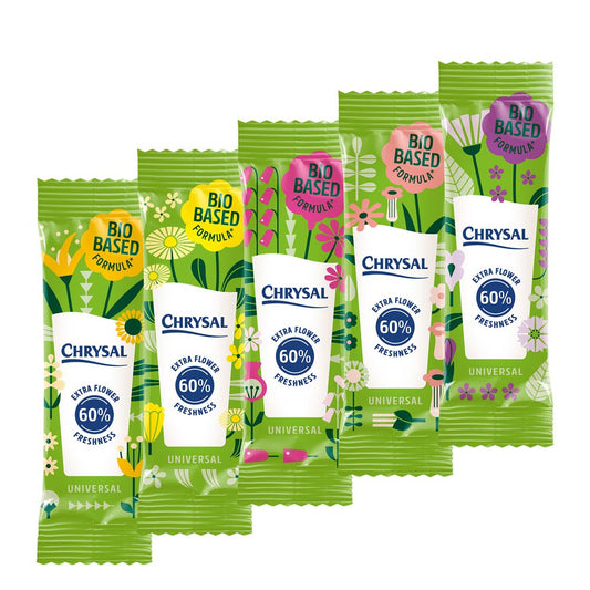 Discover the Chrysal Universal Liquid Flower Food 1 Litre Sachet (150pc) at Bristow Direct