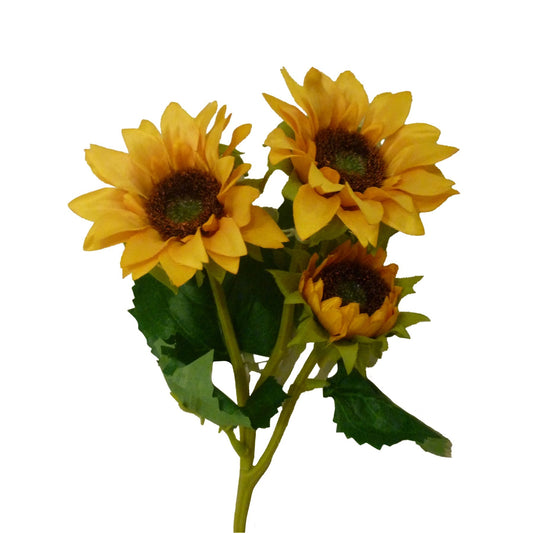 Discover the Yellow Sunflower Spray x 3 (38cm) at Bristow Direct