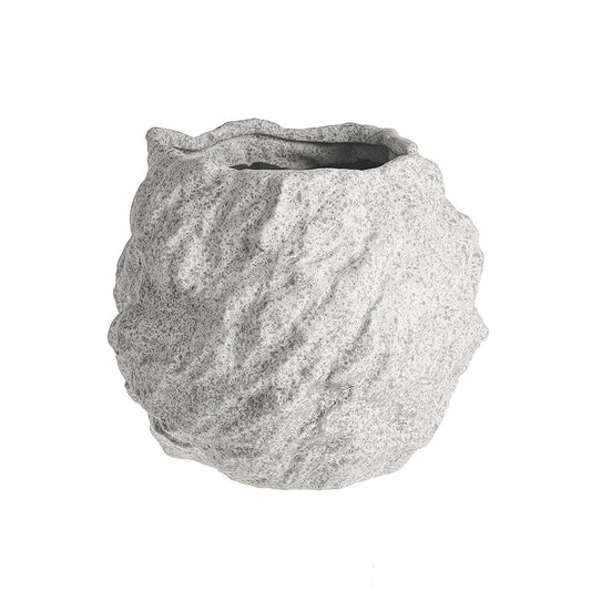 Discover the Rough Textured Grey Ceramic Rounded Pot (22cm) at Bristow Direct