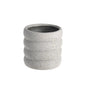 Light Grey Contoured Cylinder Ceramic Vase (13.5cm)