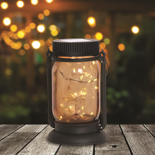 Discover the 2 Solar Glass Jars Warm White Copper Wire LED (10cmX16cm) at Bristow Direct
