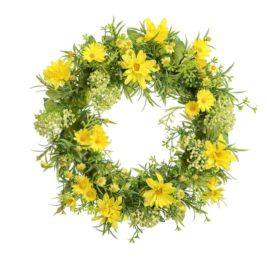 Yellow Daisy Wreath (38cm)