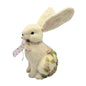 Sitting Rabbit with Bow &amp; Flowers