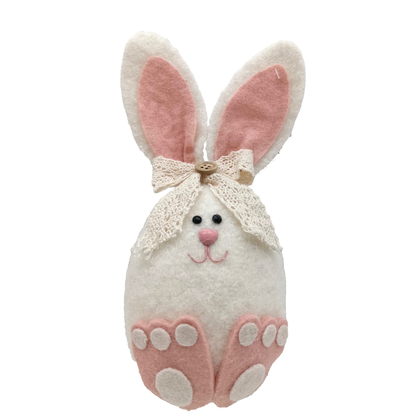 Pink and White Bunny Rabbit with Bow