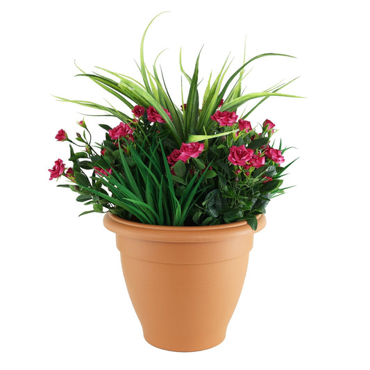 Pink Rose Yucca Patio Planter