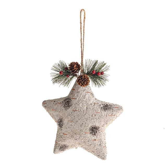 Discover the Rustic Star Hanging Decoration (20cm) at Bristow Direct