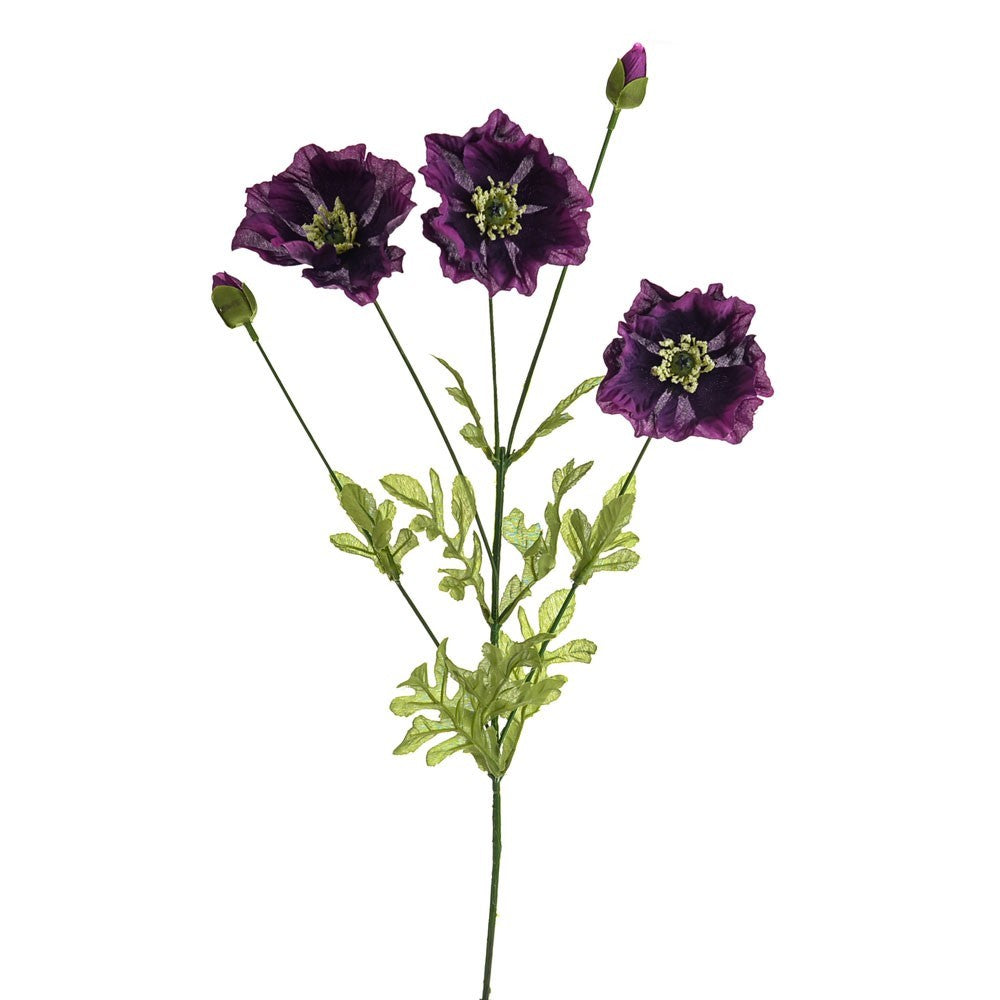 Discover the Purple Olivia Poppy Spray (75cm) at Bristow Direct