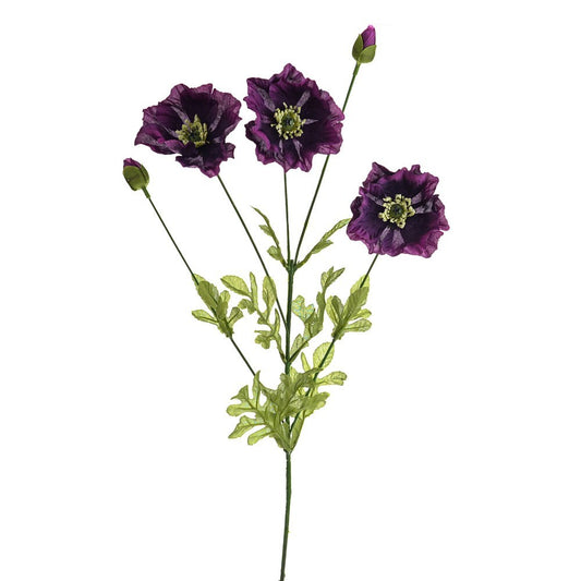 Discover the Purple Olivia Poppy Spray (75cm) at Bristow Direct