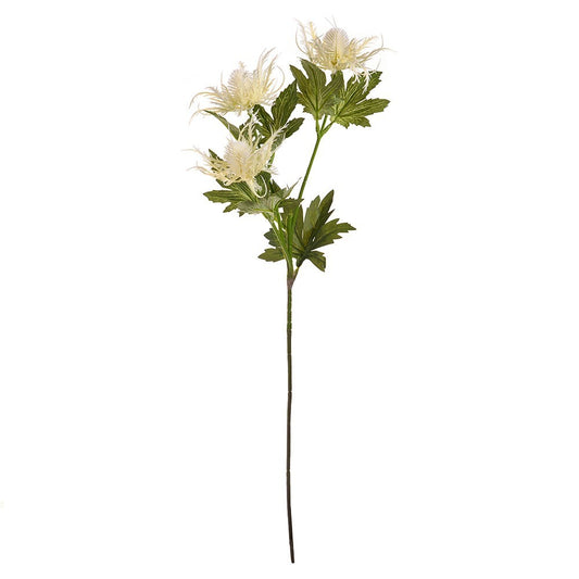 Cream Artificial Sea Holly Spray