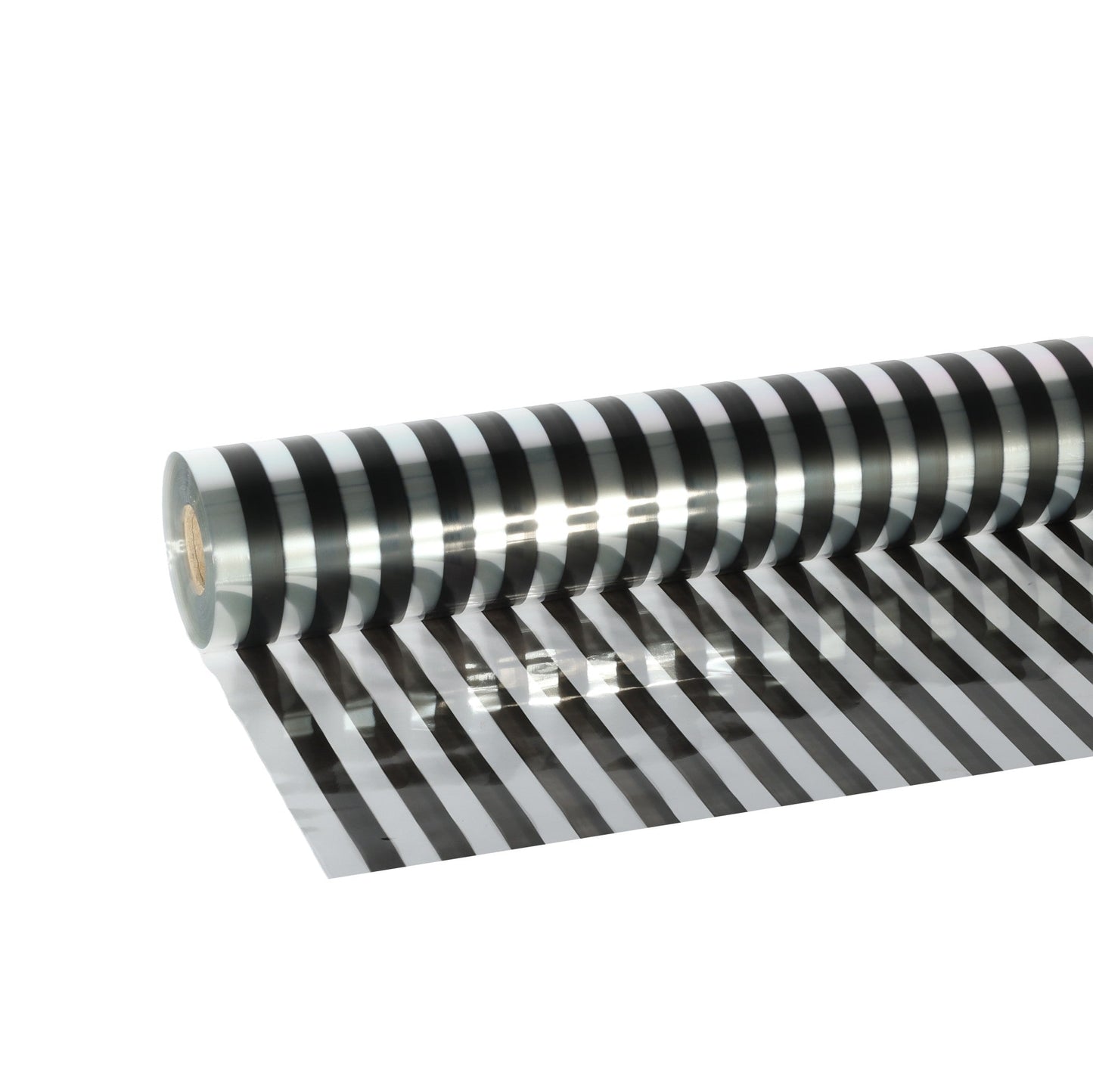 Black &amp; Clear Pinstripe Cello (100m)