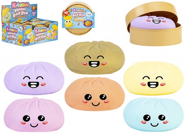 Pastel Bao Dumpling in Basket