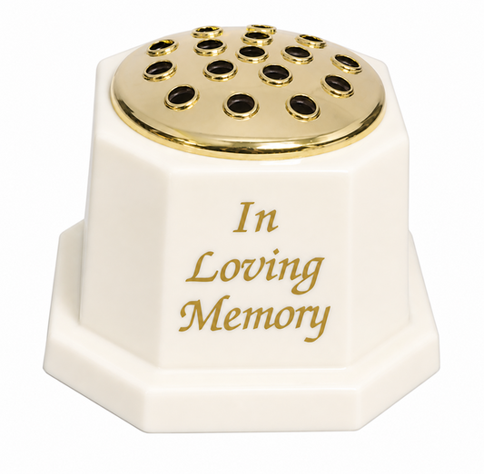 White Memorial Vase