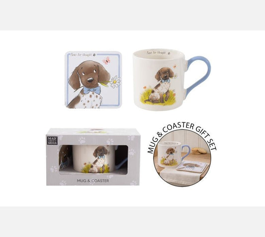 Spaniel Mug &amp; Coaster Gift Set