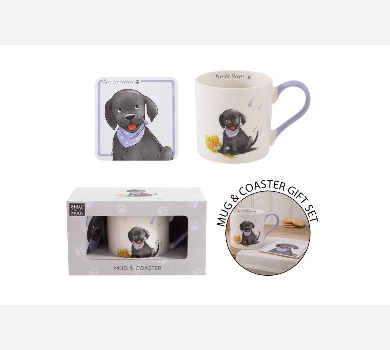 Labrador Dog Mug  Coaster Gift Set