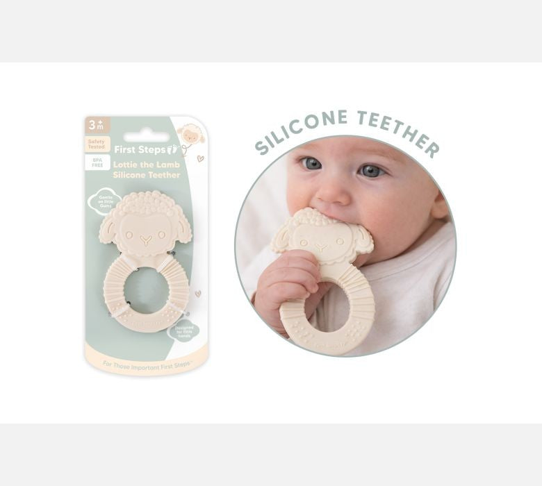 Farm Friends White Lamb Silicone Teether