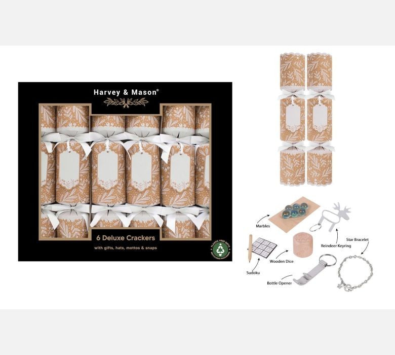White Foliage Kraft Crackers (13.5 inches)