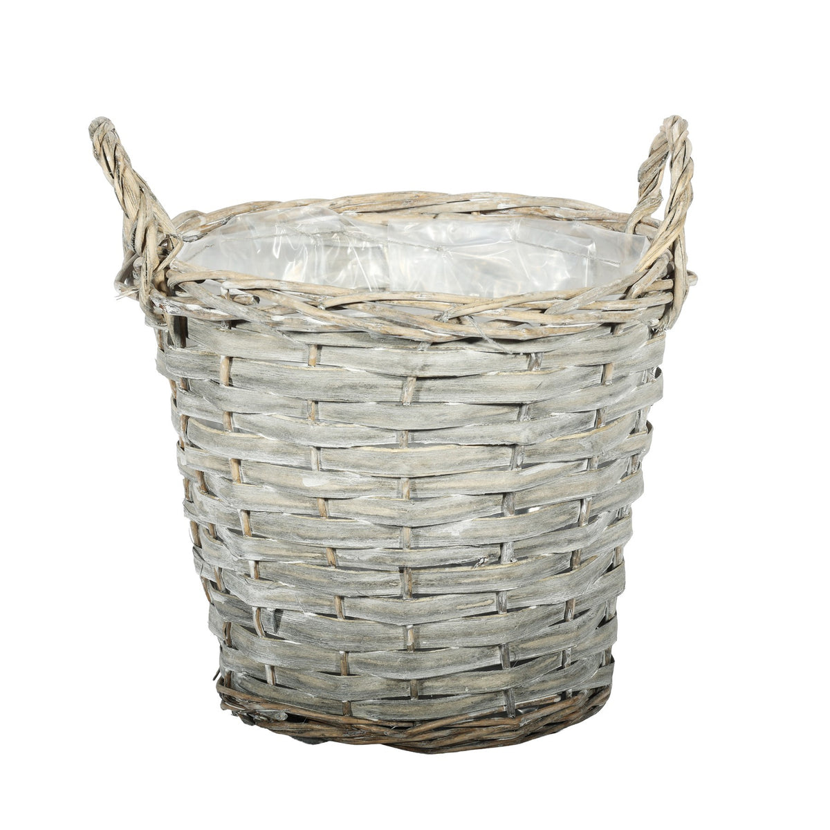 Discover the Round Grey-Wash Willow Basket (20cm Dia) at Bristow Direct