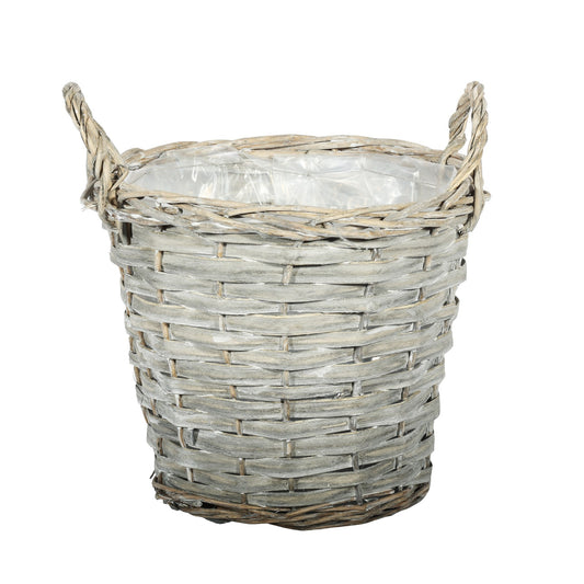 Discover the Round Grey-Wash Willow Basket (20cm Dia) at Bristow Direct