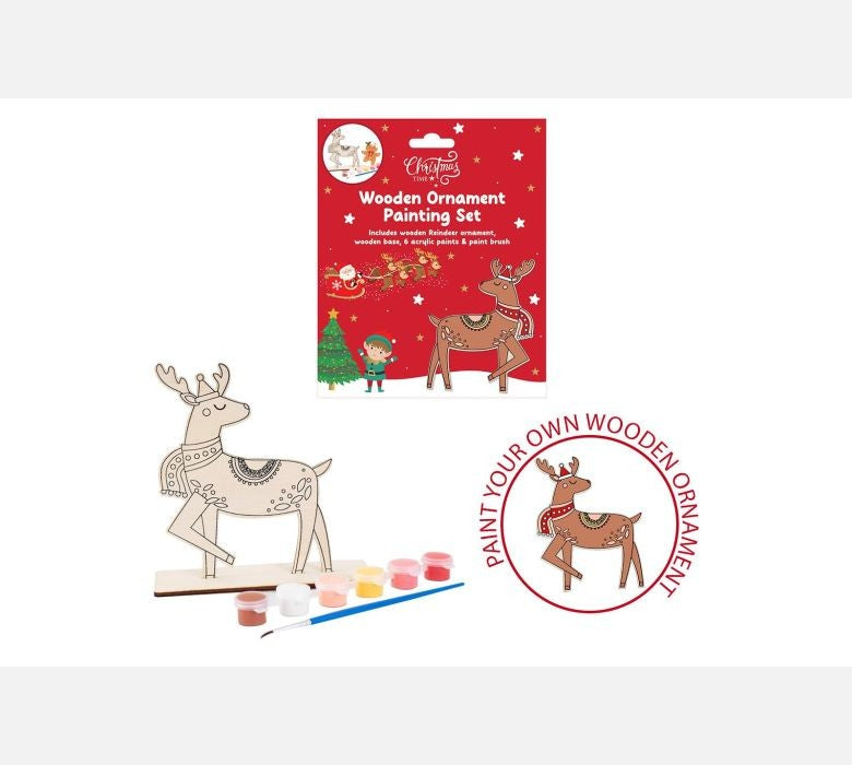 Discover the Reindeer Wooden Ornament Painting Set  at Bristow Direct