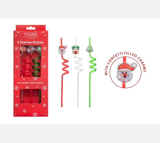 Discover the Christmas Crazy Straws (Pack of 3) at Bristow Direct