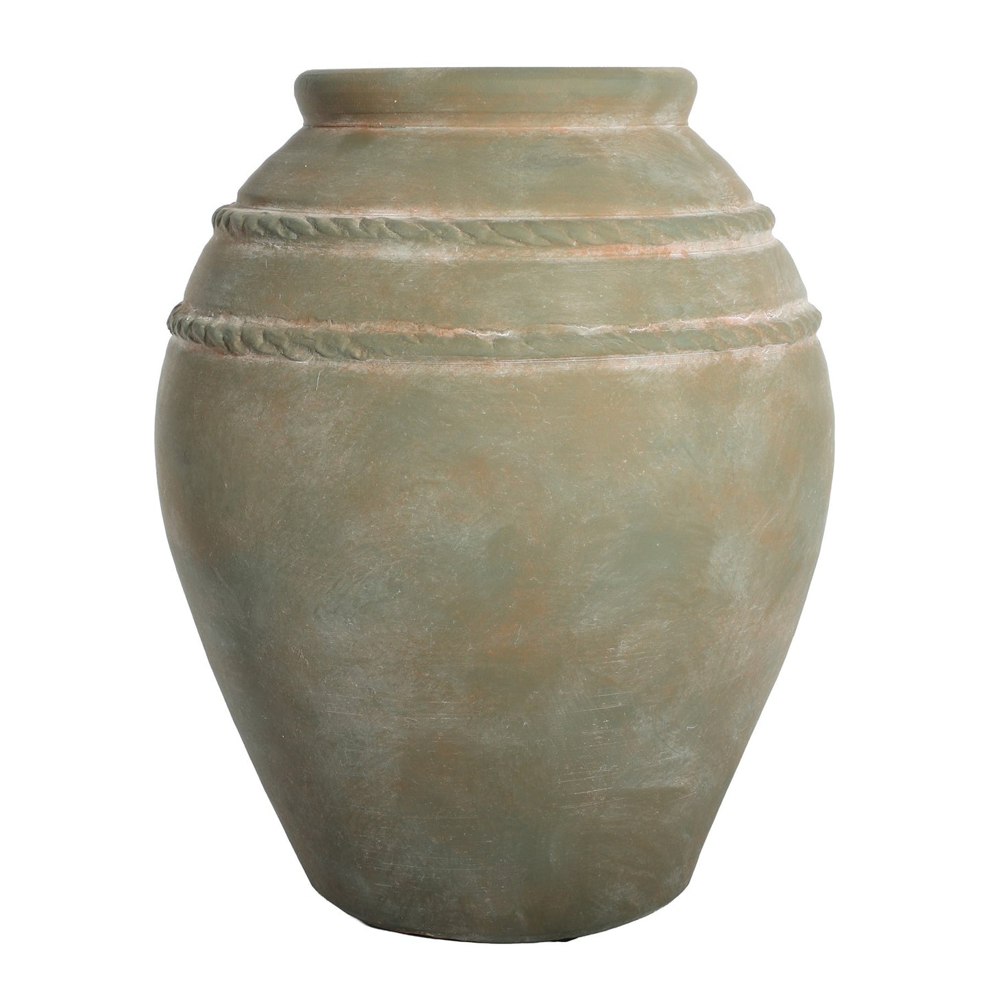 Discover the Antique Green Terracotta Rope Pot (31.5cm) at Bristow Direct