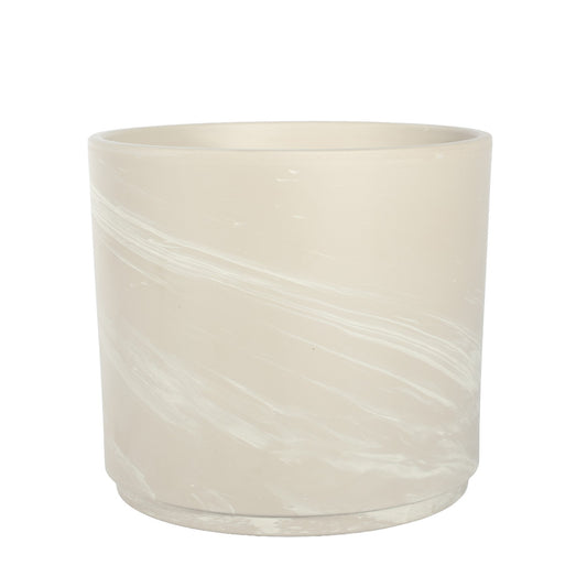 Discover the Cream Terracotta Granite Pillar Pot (27cm) at Bristow Direct