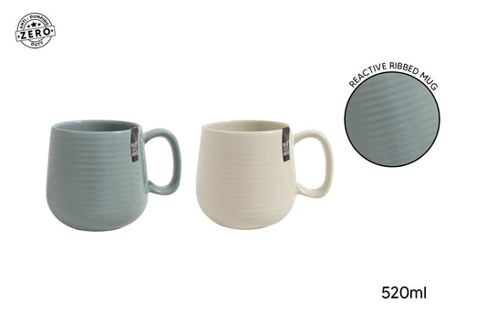 Reactive Ribbed Mug