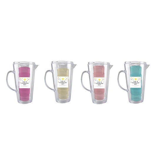 Discover the Summer Jug 4 Tumbler Set (Assorted) at Bristow Direct