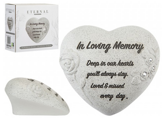Discover the Memorial Grey Heart with Diamante Roses at Bristow Direct