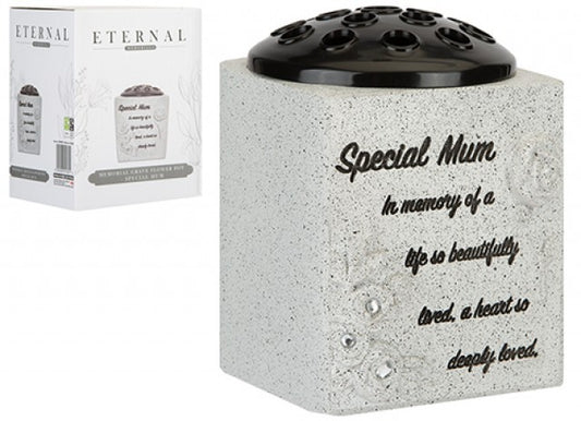Discover the Memorial Grey Grave Flower Pot - Special Mum at Bristow Direct