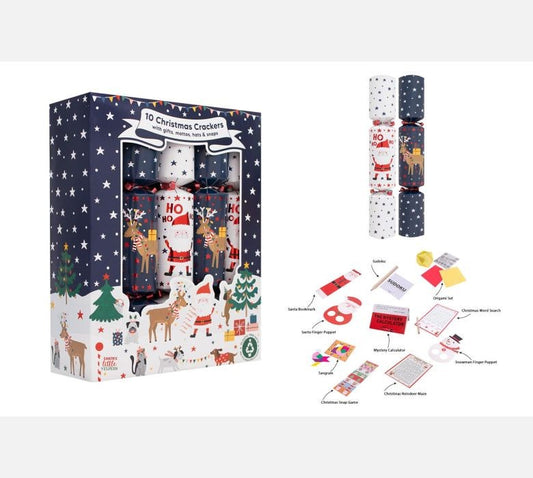 Discover the 10 Blue Santa Helpers Family Crackers (12in) at Bristow Direct