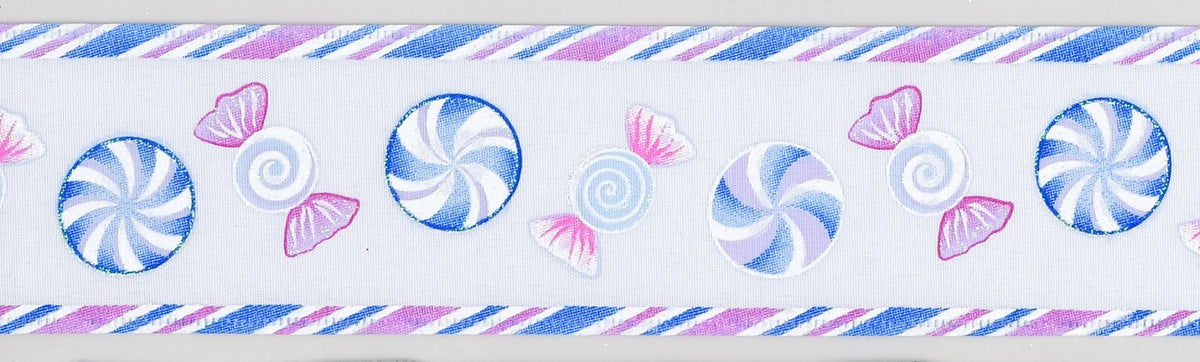 Discover the Lilac Pink Candy Swirls Chevron Ribbon (63mm x 9.1m) at Bristow Direct