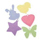 Assorted Shape Balloon Weights (50) in Pastel Colours