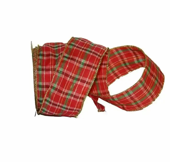 Wired Tartan Ribbon (50mm and 10 yards)