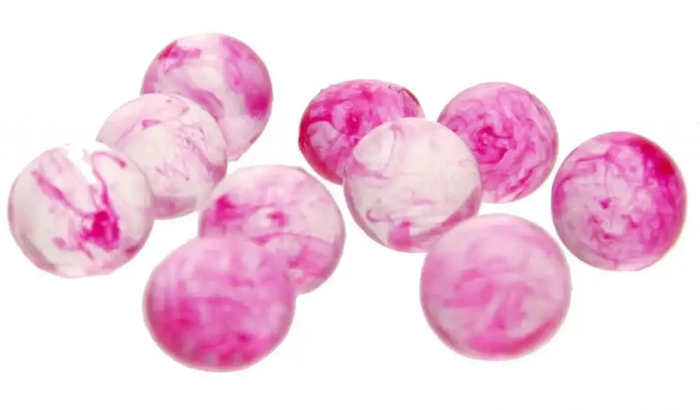 Red Marble Effect Crystal Pearls In Jar