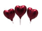 Burgundy Foil Chocolate Heart Lollipop