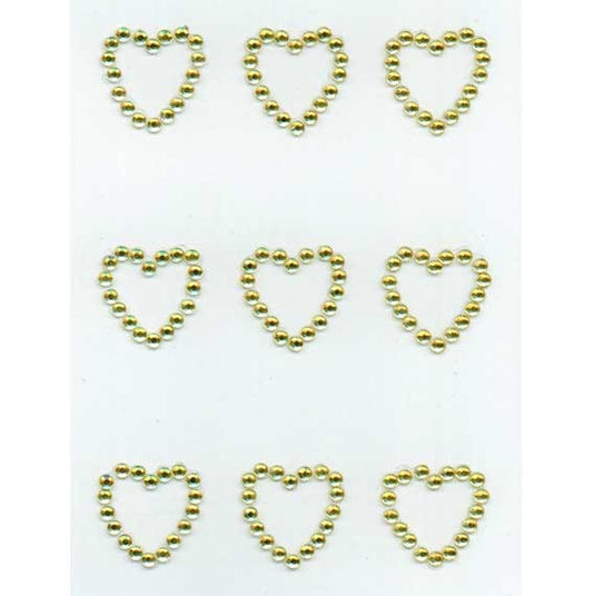 Gold Heart Stickers