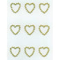 Gold Heart Stickers