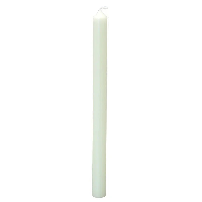 White taper candle for home décor and celebrations