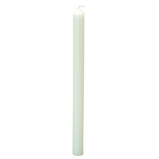 White taper candle for home décor and celebrations
