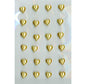 Gold Pearl Heart Stickers