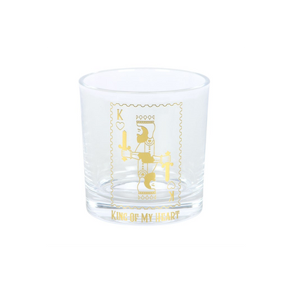 King of My Heart Drinking Glass