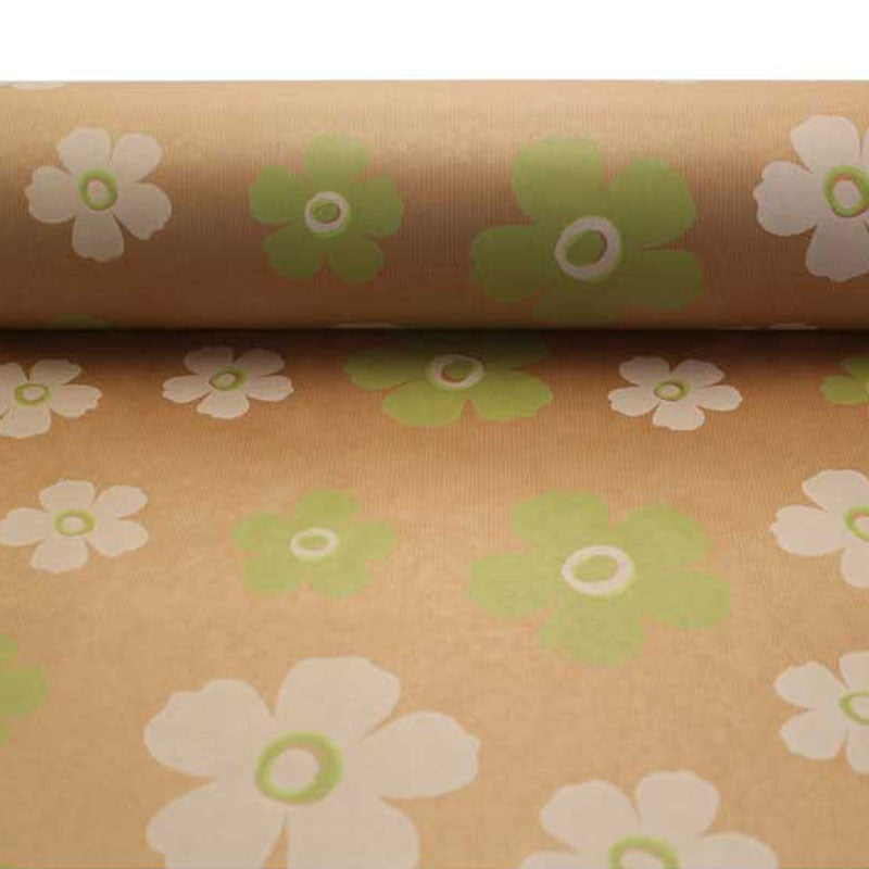 Discover the Green White Fleur Kraft Paper at Bristow Direct