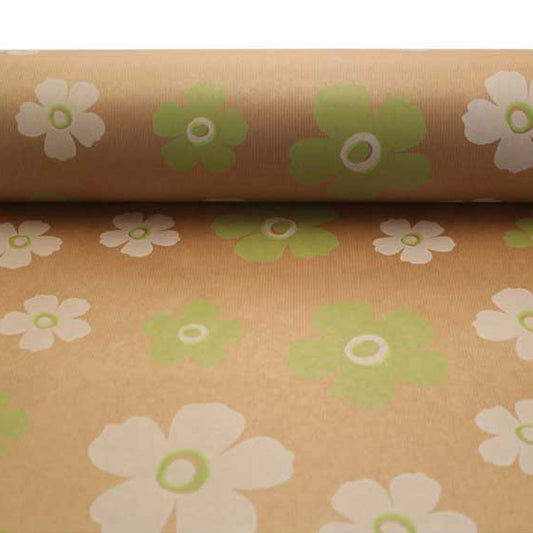 Discover the Green White Fleur Kraft Paper at Bristow Direct