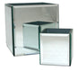 Set of two mirrored glass square vases for modern home décor