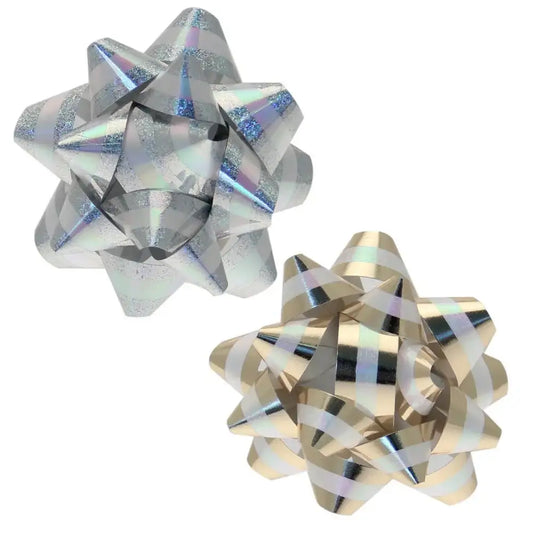 Silver and Gold Sparkle Mix Bows